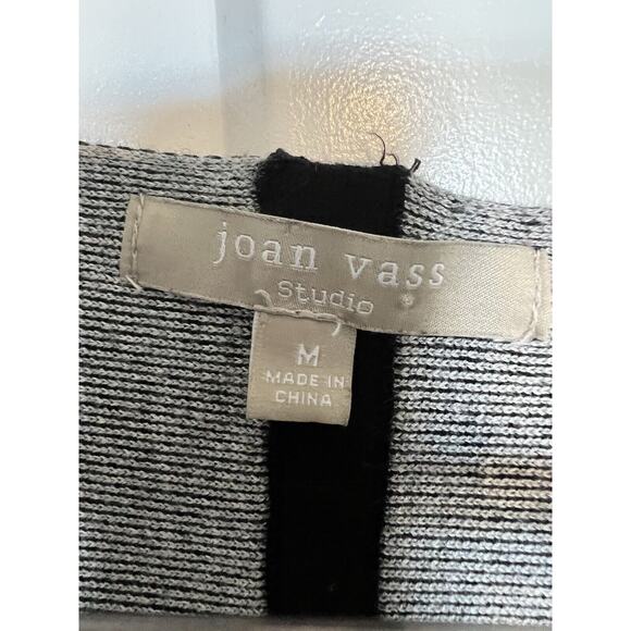 Joan Vass Studio Women's Black Cardigan Open Front Medium Dolman Sleeve - Picture 4 of 7